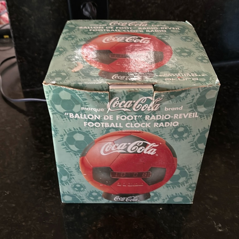 Coca Cola Football Clock Radio